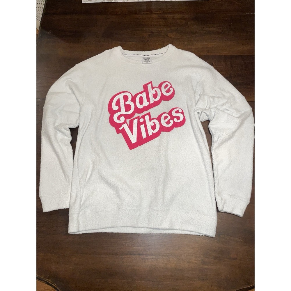 Babe Vibes Barbie Type Towel Type Fabric Oversized Sweatshirt / Sweater Size XL